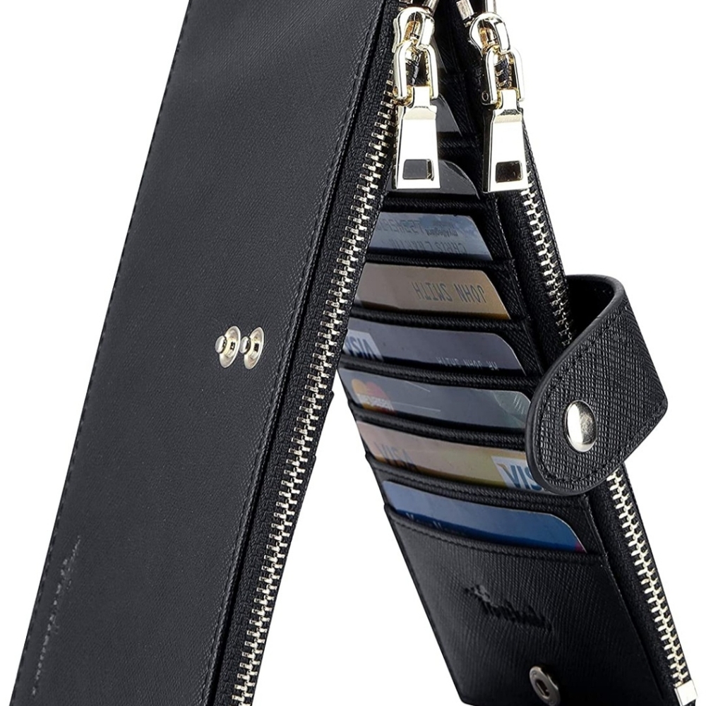 Bi-fold multi card wallet